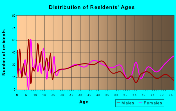 Sebring, Ohio Age and Sex of Residents