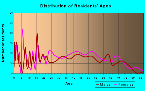 South Point, Ohio Age and Sex of Residents