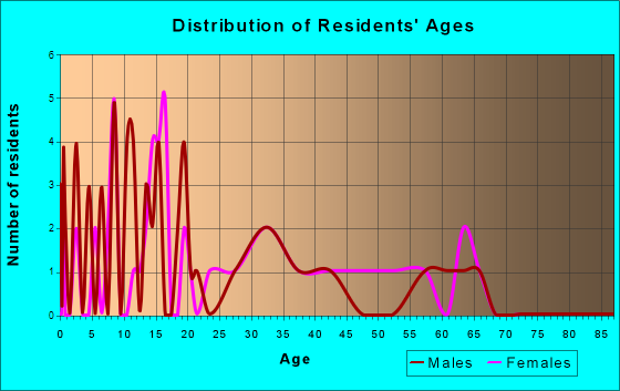 South Salem, Ohio Age and Sex of Residents