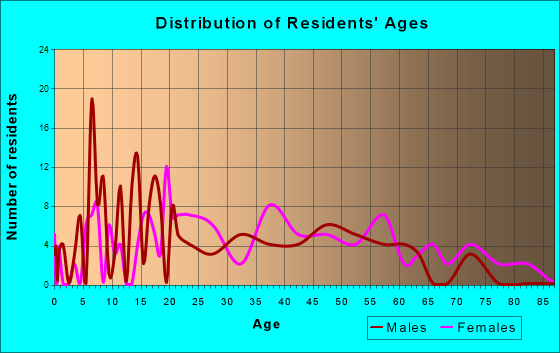 South Webster, Ohio Age and Sex of Residents