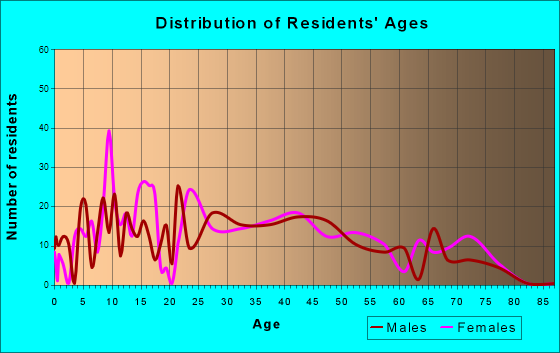 South Zanesville, Ohio Age and Sex of Residents