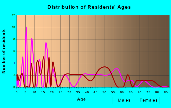 Dibble, Oklahoma Age and Sex of Residents