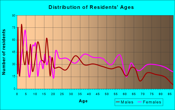 Hugo, Oklahoma Age and Sex of Residents
