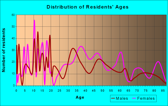 Bressler-Enhaut-Oberlin, Pennsylvania Age and Sex of Residents
