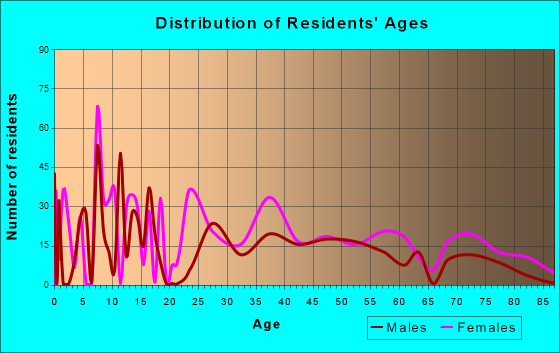 Brownsville, Pennsylvania Age and Sex of Residents