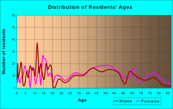 Conyngham, Pennsylvania Age and Sex of Residents