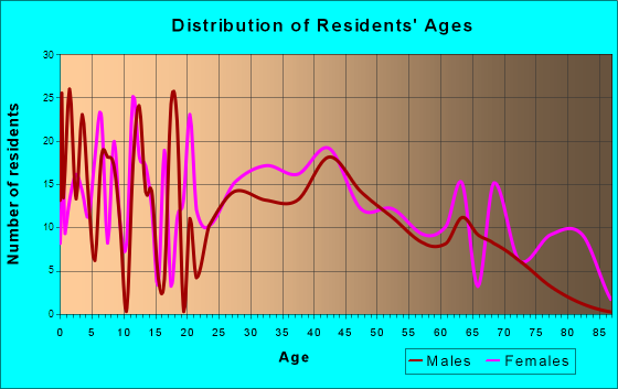 Dillsburg, Pennsylvania Age and Sex of Residents