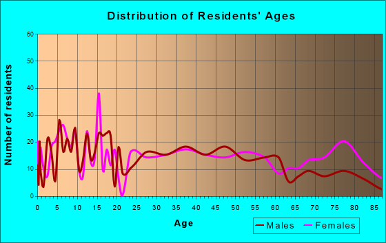 Emporium, Pennsylvania Age and Sex of Residents