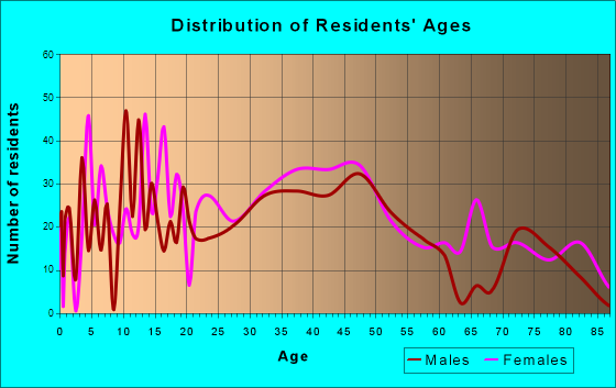 Ingram, Pennsylvania Age and Sex of Residents
