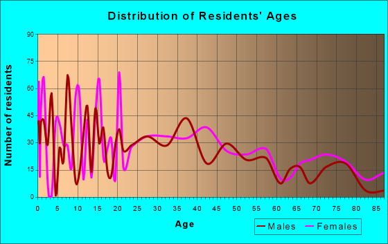 Jersey Shore, Pennsylvania Age and Sex of Residents