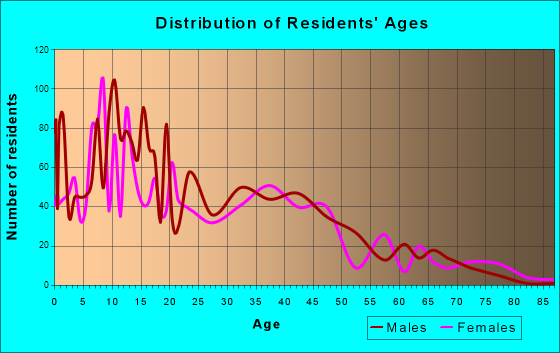 Firebaugh, California Age and Sex of Residents