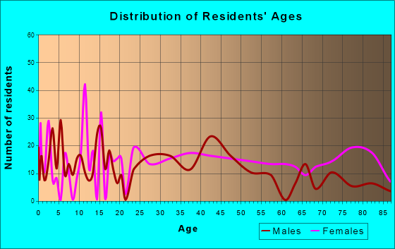 Leechburg, Pennsylvania Age and Sex of Residents