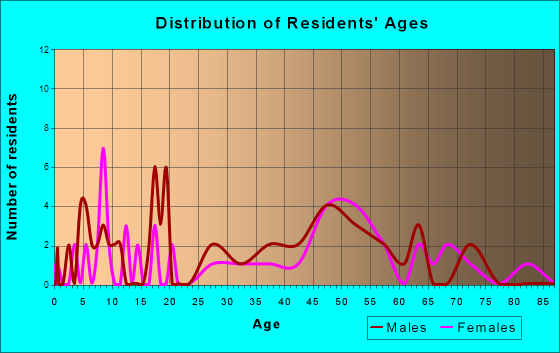 Little Meadows, Pennsylvania Age and Sex of Residents