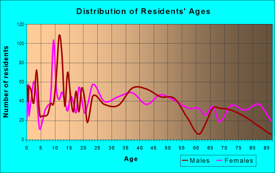 McKees Rocks, Pennsylvania Age and Sex of Residents