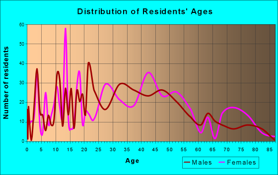 Macungie, Pennsylvania Age and Sex of Residents