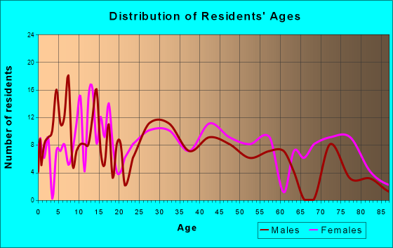 Middleburg, Pennsylvania Age and Sex of Residents