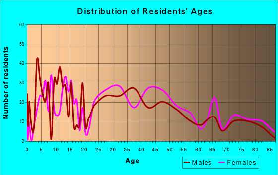 Mount Penn, Pennsylvania Age and Sex of Residents