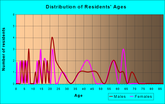 New Lebanon, Pennsylvania Age and Sex of Residents
