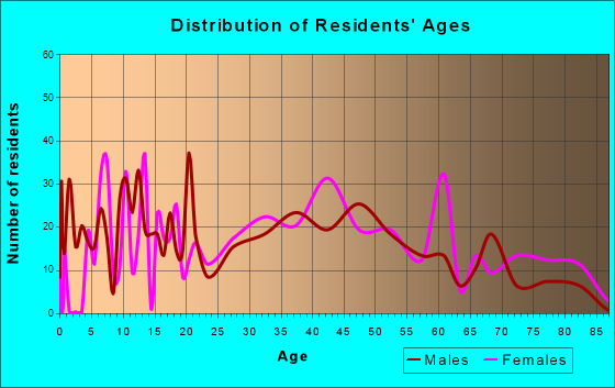 North Catasauqua, Pennsylvania Age and Sex of Residents