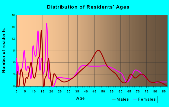 Patterson Heights, Pennsylvania Age and Sex of Residents