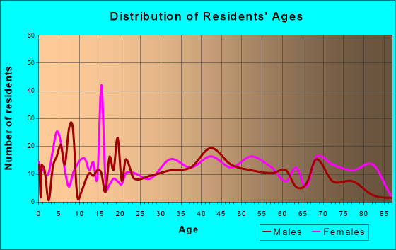 Patton, Pennsylvania Age and Sex of Residents