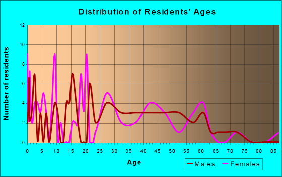 Petersburg, Pennsylvania Age and Sex of Residents