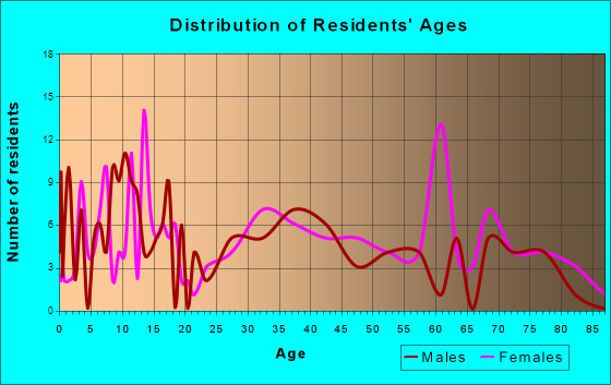 Salisbury, Pennsylvania Age and Sex of Residents