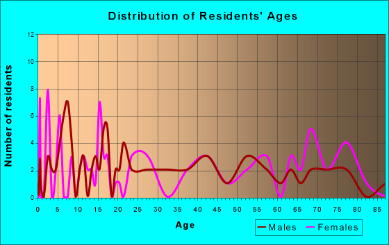 South Bethlehem, Pennsylvania Age and Sex of Residents