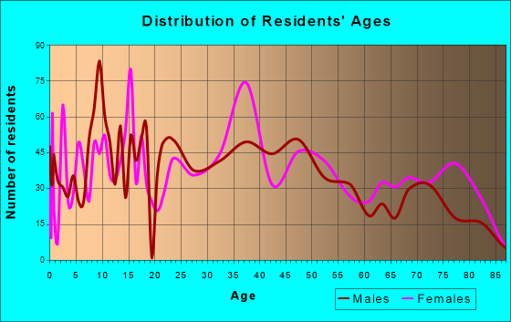 South Williamsport, Pennsylvania Age and Sex of Residents