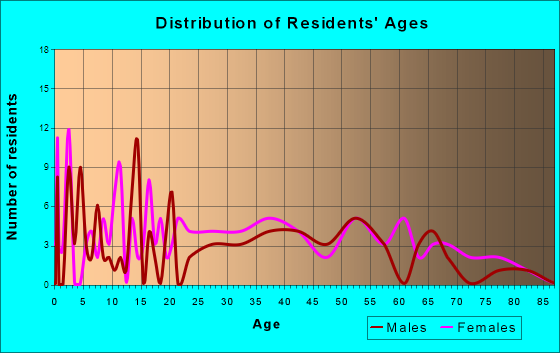 West Elizabeth, Pennsylvania Age and Sex of Residents