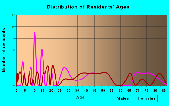 Woodbury, Pennsylvania Age and Sex of Residents
