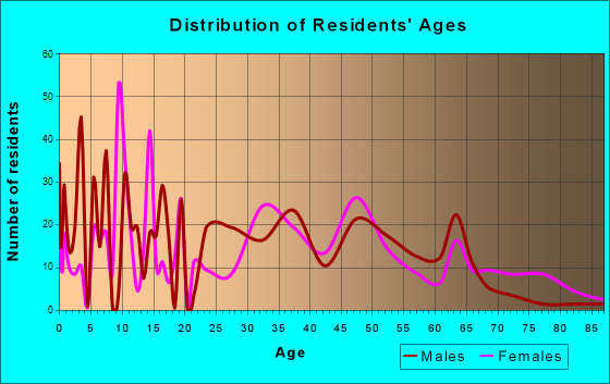Judson, South Carolina Age and Sex of Residents