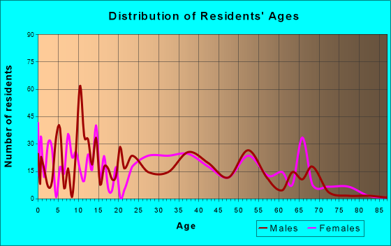 Lakewood, South Carolina Age and Sex of Residents