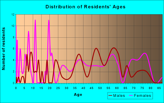 Big Sandy, Tennessee Age and Sex of Residents