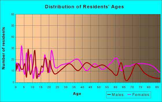 Dyer, Tennessee Age and Sex of Residents