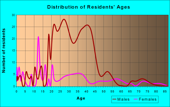 Mason, Tennessee Age and Sex of Residents