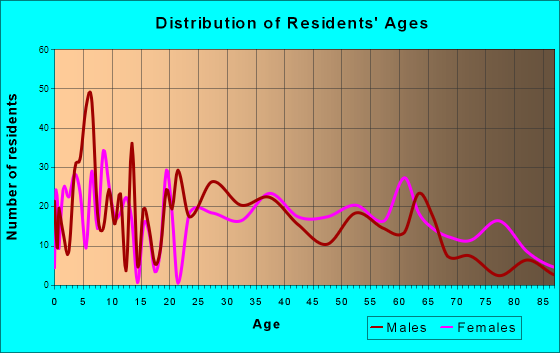 New Tazewell, Tennessee Age and Sex of Residents