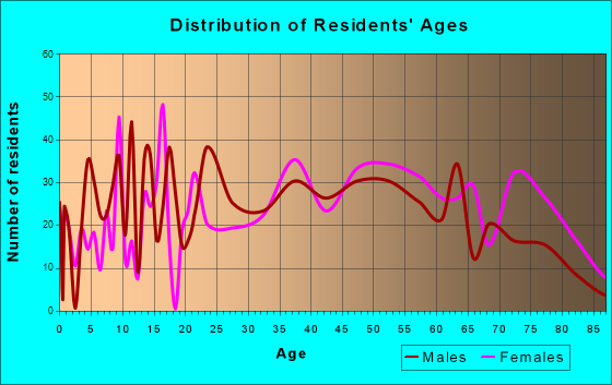 Selmer, Tennessee Age and Sex of Residents