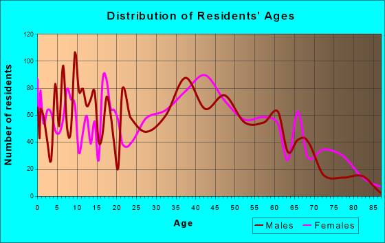 Seymour, Tennessee Age and Sex of Residents