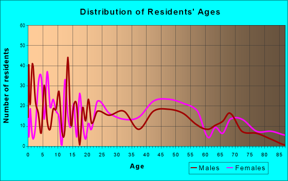 South Fulton, Tennessee Age and Sex of Residents