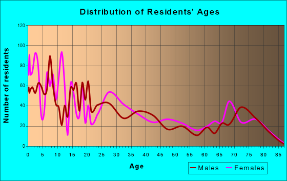 Abram-Perezville, Texas Age and Sex of Residents