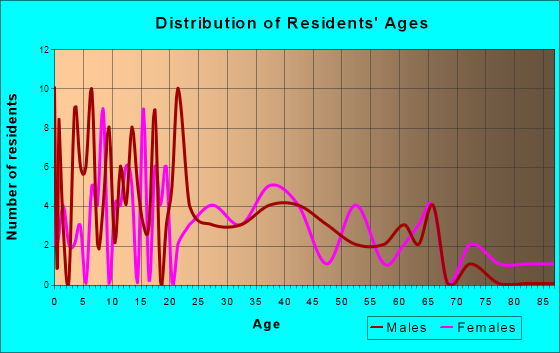 Bryson, Texas Age and Sex of Residents