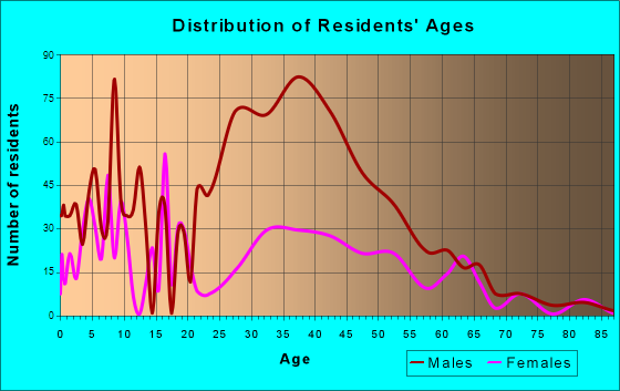 Camp Swift, Texas Age and Sex of Residents