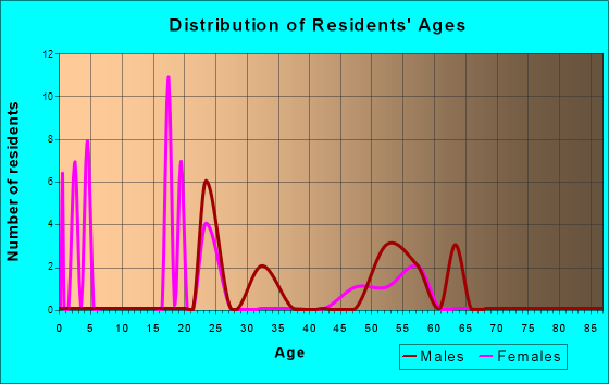 Cantu Addition, Texas Age and Sex of Residents