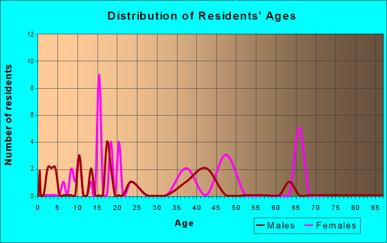 Carl's Corner, Texas Age and Sex of Residents
