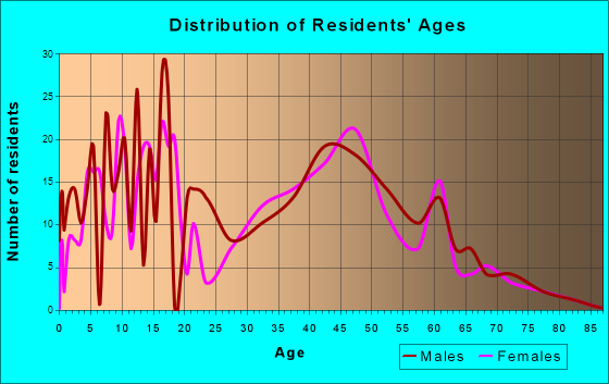 Combine, Texas Age and Sex of Residents