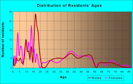 Fulshear, Texas Age and Sex of Residents