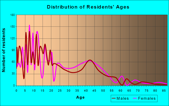Homestead Meadows South, Texas Age and Sex of Residents