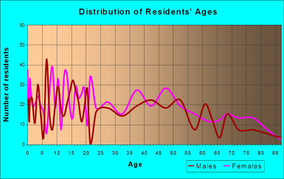 Hooks, Texas Age and Sex of Residents