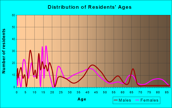 Liberty Hill, Texas Age and Sex of Residents